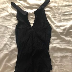 Woman’s Black Collard Wear Moi Black Leotard